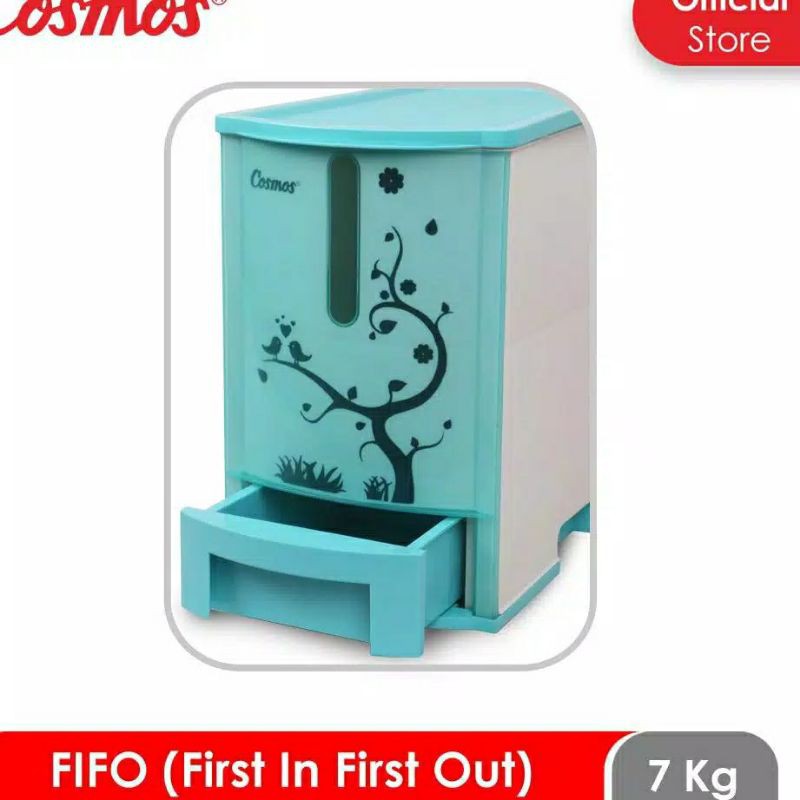 Rice box mini COSMOS FIFO 007 Pundi - tempat penyimpanan beras 7kg