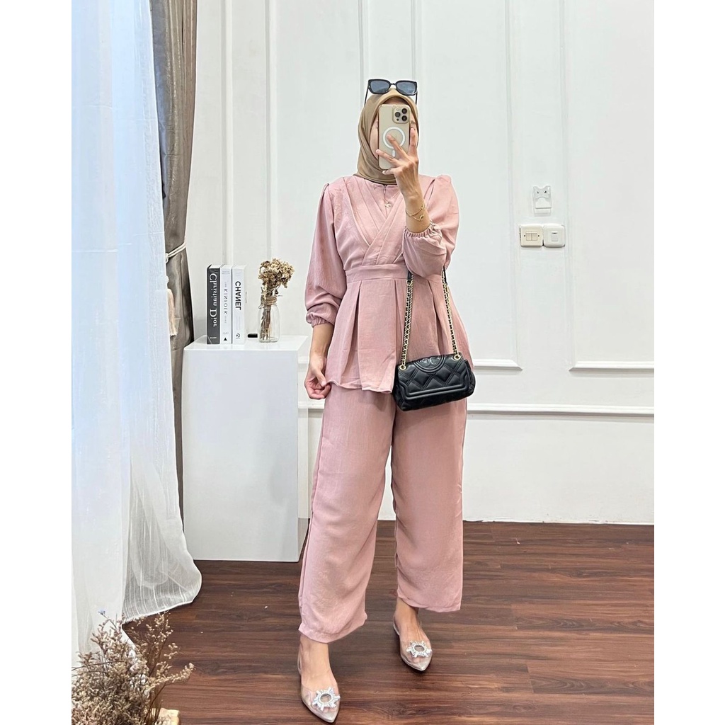 GOLDIVA ONESET WANITA PREMIUM AIRFLOW CRINCKLE DEODORA RAYON