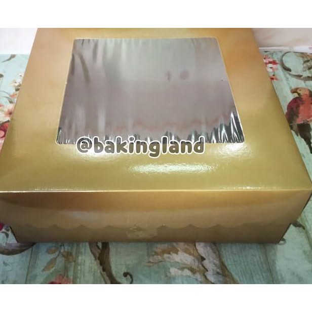 

ʕ( ͡❛ ͜ʖ ͡❛)ʔ Dus box kue Gold 20cm per 10