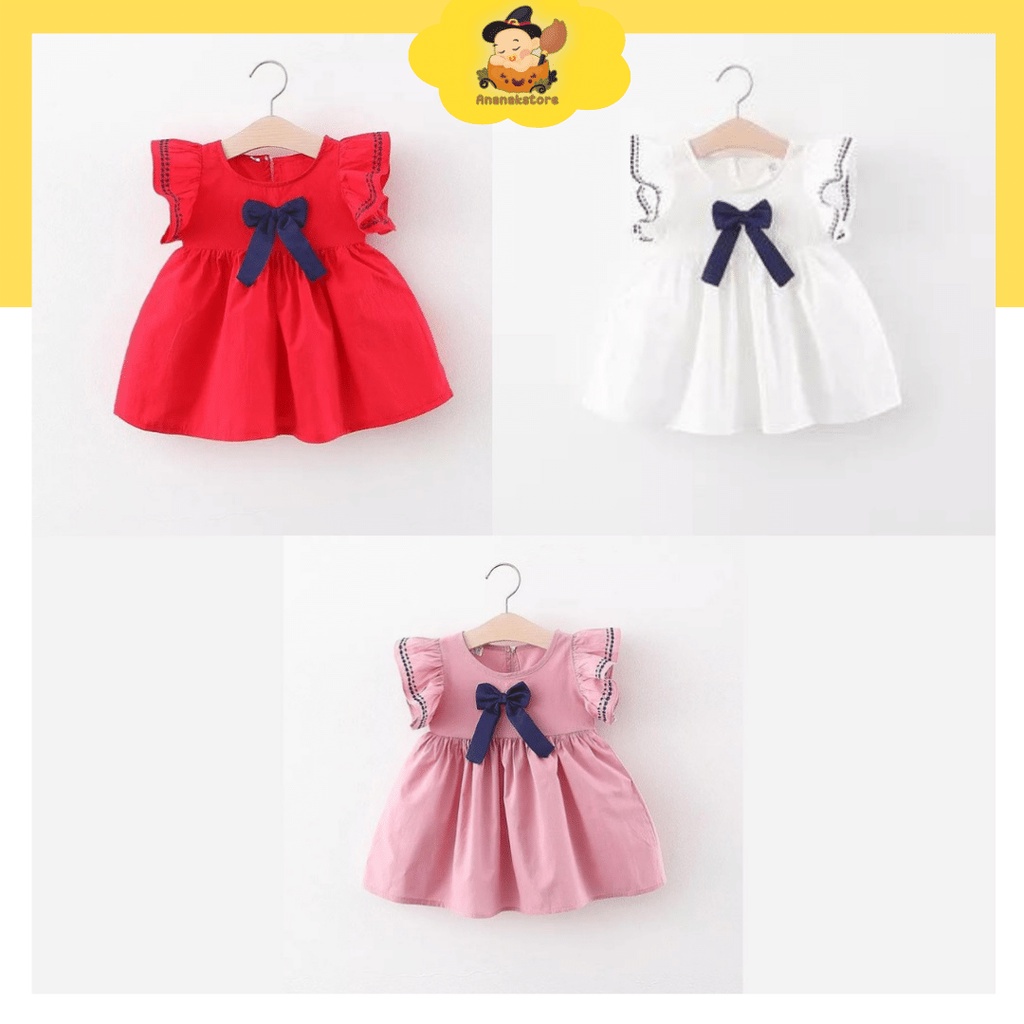 ANANAKSTORE - GAUN BAYI / DRESS BAYI / DRESS ANAK PEREMPUAN / DRESS PITA / BA-D41