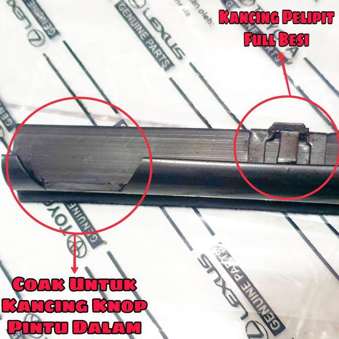 Pelipit list moulding kaca wheater Strip Kijang Super Grand Depan 1set MANTAP BANGET