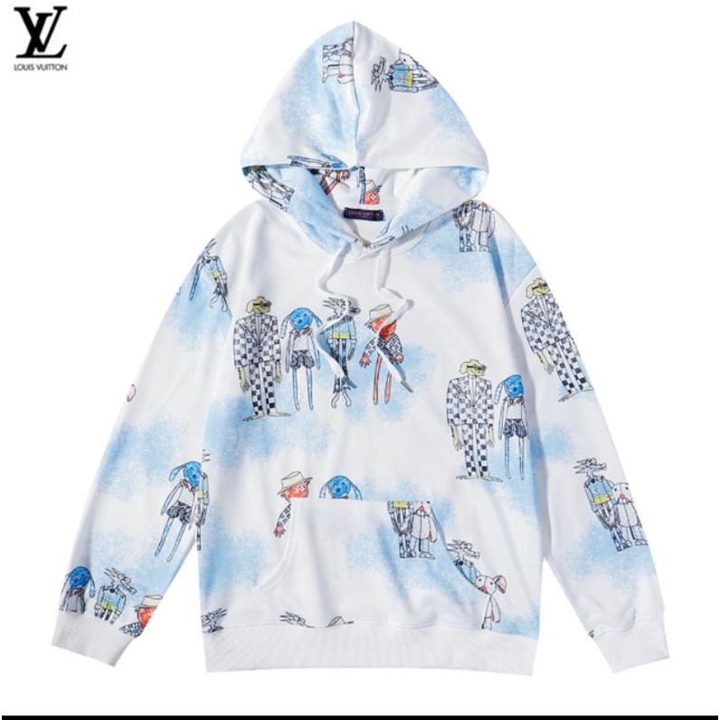 Hoodie LV pria mirror quality