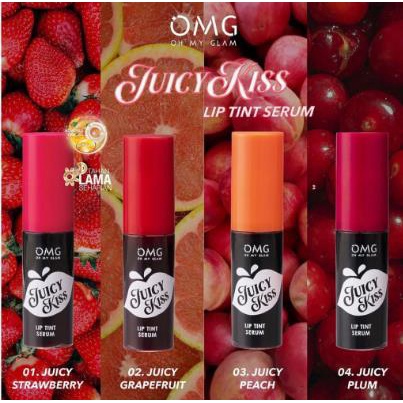 ^ KYRA ^ OMG Liptint Serum Juicy Kiss Lip Tint With Sweet Almond Oil Olive Serum vitamin C And E