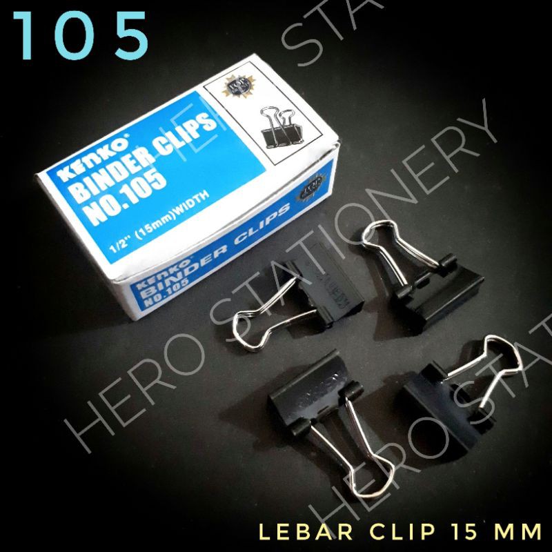 

Binder clip penjepit kertas no.105 . 12 unit