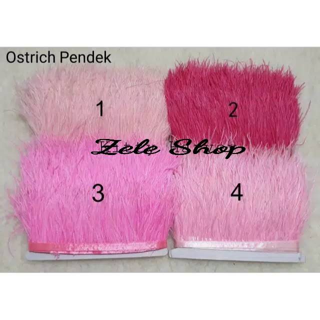 PART 1 | Bulu Ostrich Pendek T 8-10 cm / Bulu untuk Jilbab / Bulu untuk Baju
