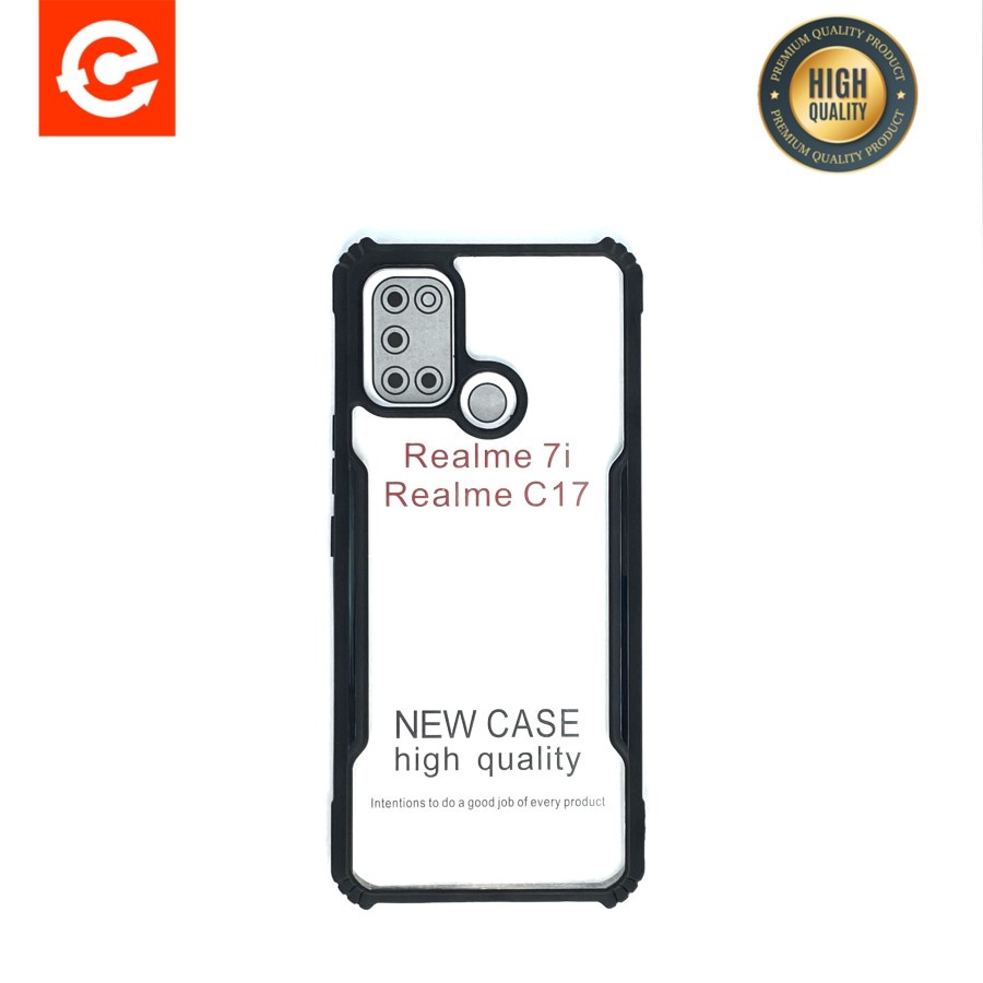 REALME 7 7i C17 7 PRO CASE HARDCASE FUZE SHOCKPROOF BENING CLEAR HARD BLACK ONLY BUMPER CRACK CASING PROTECT CAMERA COVER PELINDUNG KAMERA