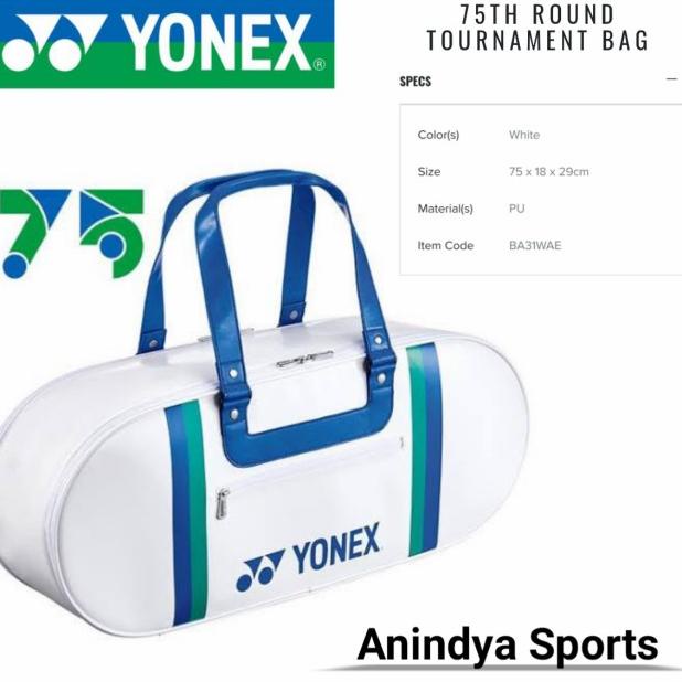 Tas Badminton Yonex 75Th Anniversary Tournament Bag Ba31Wae - Ba31Wap