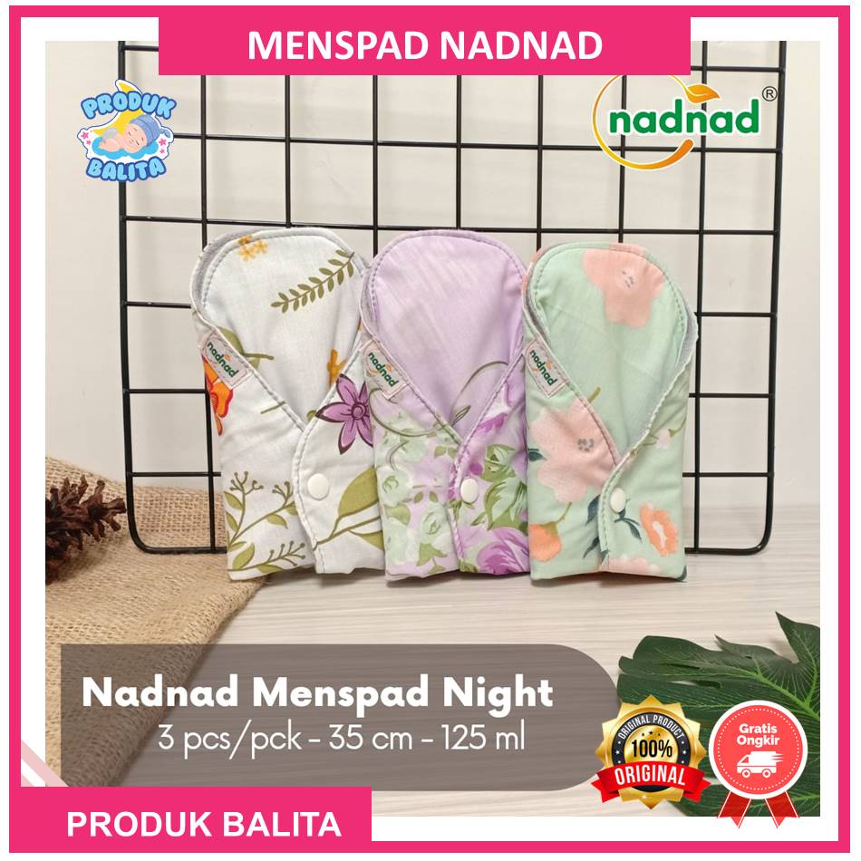 [PROMO] Pembalut Kain Cuci Pakai Ulang Waterproof Anti Bocor Wanita | Menspad Katun Lembut by NADNAD Bergaransi / Night / Day / Panty / Mix