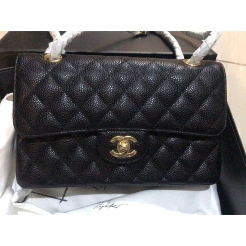 tas Chanel flap bag Caviar GHW