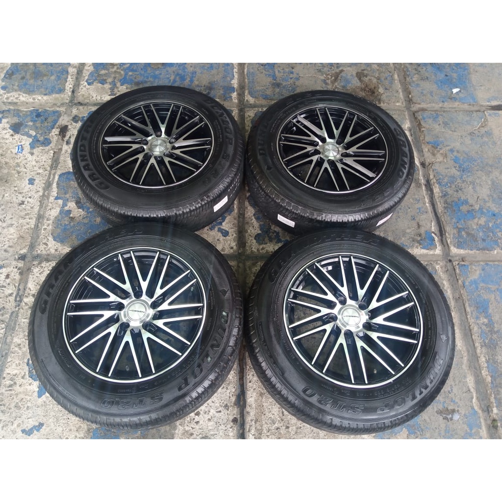 velg mobil bekas racing ring 16x7 pcd 5x114 seken bekas murah plus ban