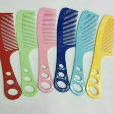 sisir rambut 3 lubang - mini - sisir plastik