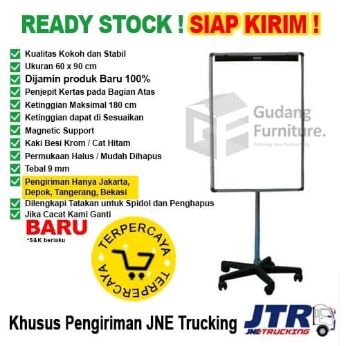 

Papan Tulis Flip Chart SAKANA 70x100cm ( Roda 5 )