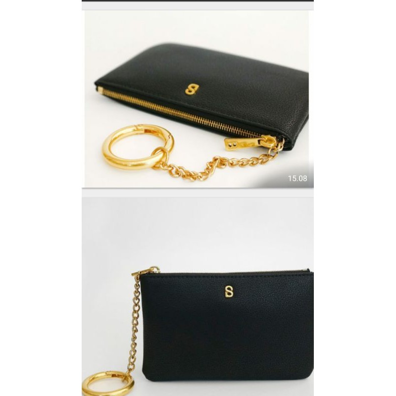 the amy short wristlet black buttonscarves (new)