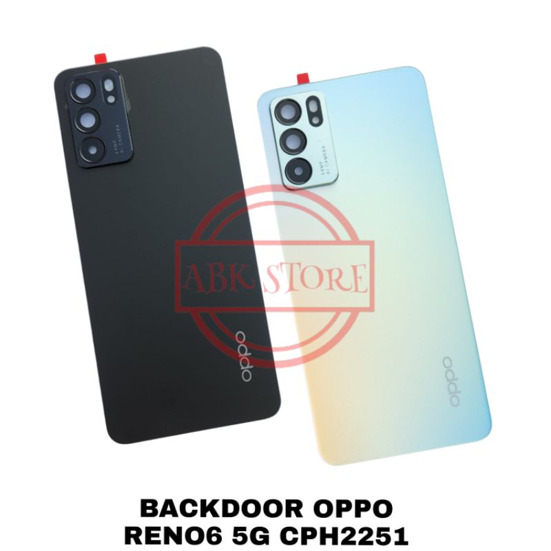 TUTUP BELAKANG BACKDOOR BACK GLASS OPPO RENO 6 5G BACKCOVER BACK CASING OPPO RENO6 5G