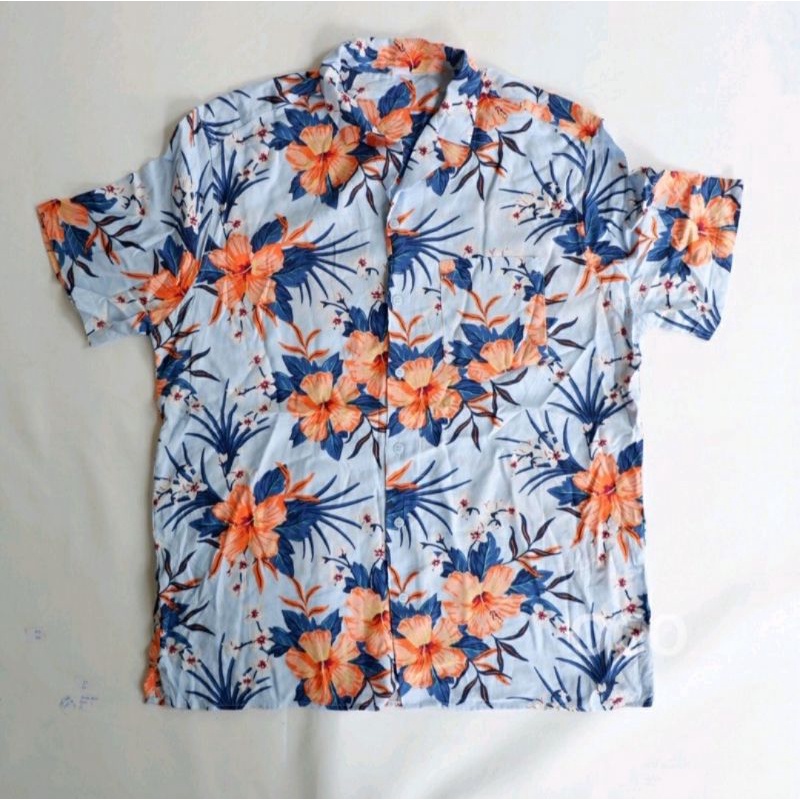 Kemeja Hawai Resort Pantai Pria Shirt HM
