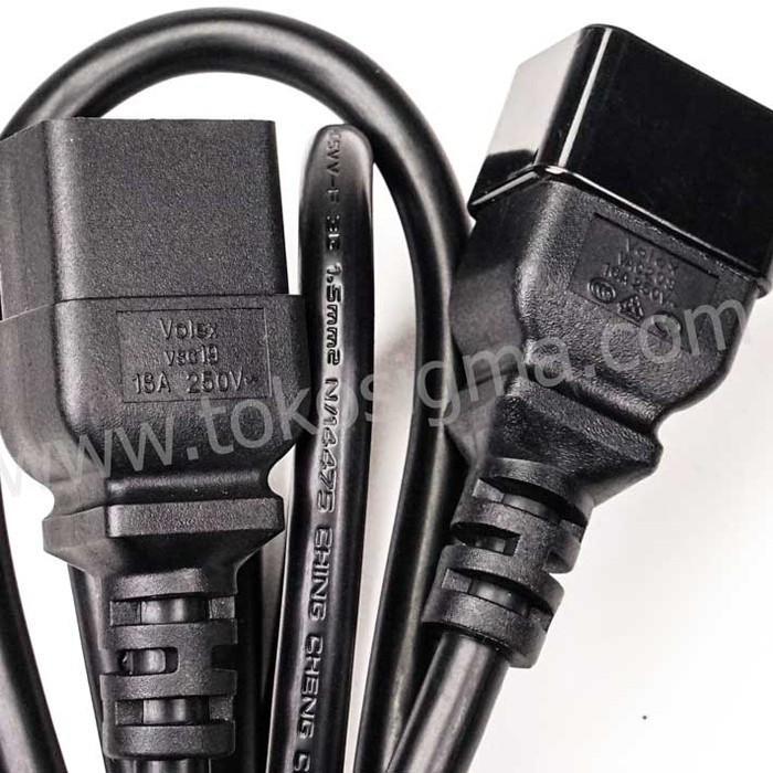 Kabel C19 C20 UPS 2.4 Meter PDU APC AP9877 ATS Power Cord 3x1.5mm 16A