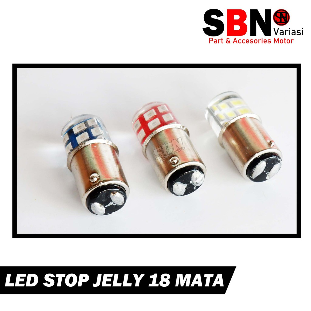 Lampu led stop strobo kedip jelly / bohlam motor rem belakang-1