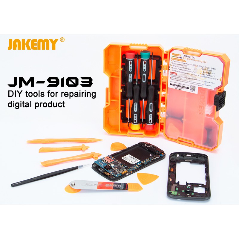 Jakemy 18 in 1 Smartphone Screw Driver Repair Tools Set - JM-9103 Original