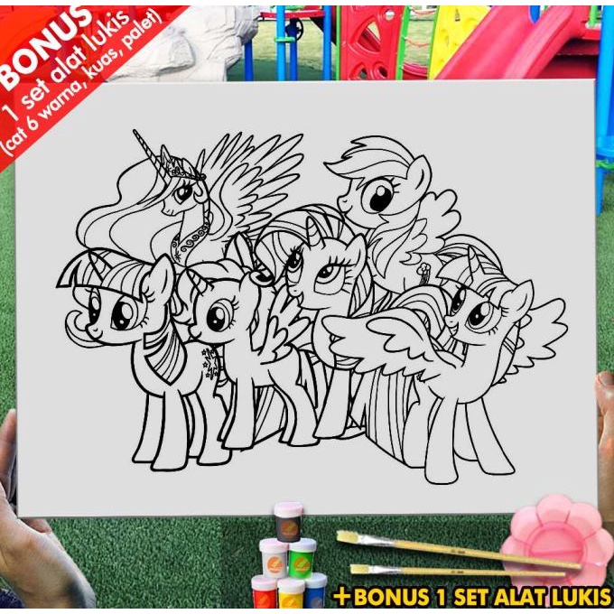

Kanvas Drawing Anak My Little Pony Group 30x40 cm MEL1200