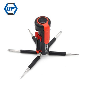OBENG SET MINI 6IN1 (150 Gram) DILENGKAPI DENGAN LAMPU / Screwdriver Multifungsi TRAVEL SIZE