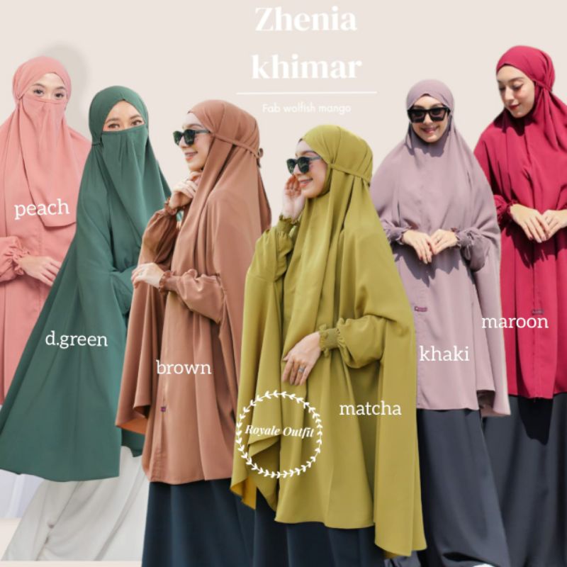 Zhenia khimar khimar untuk umroh khimar series wolfish