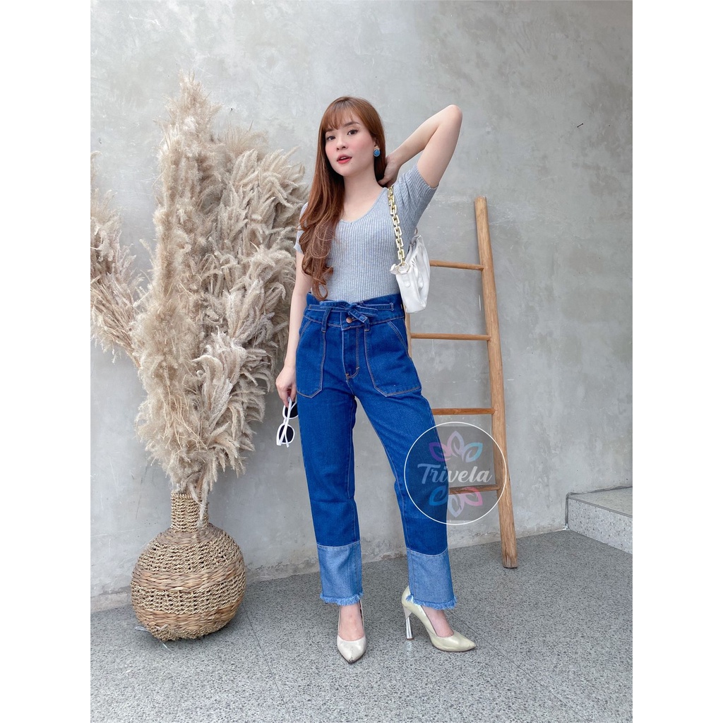 Alea Boyfie / Celana Jeans Boyfriend Alea Wanita
