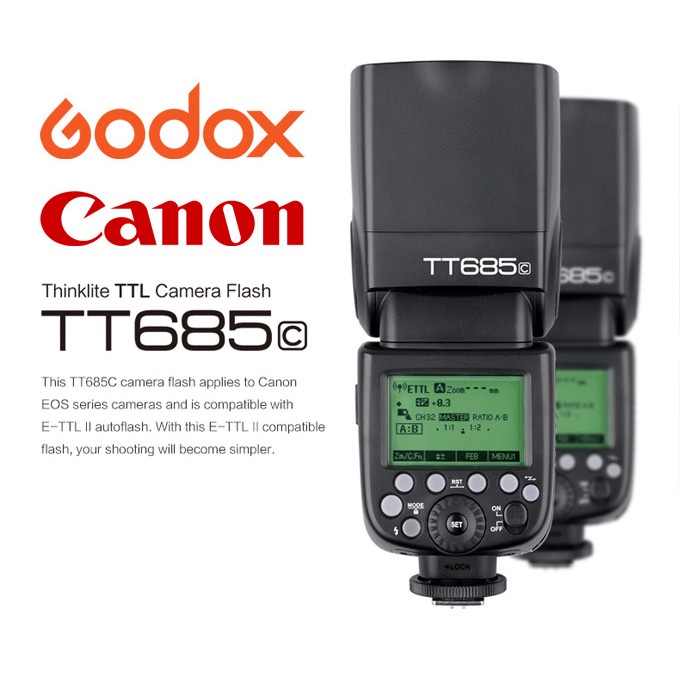 Godox TT685C Canon TTL HSS Flash Speedlite TT685 TT 685 Canon TT-685 C