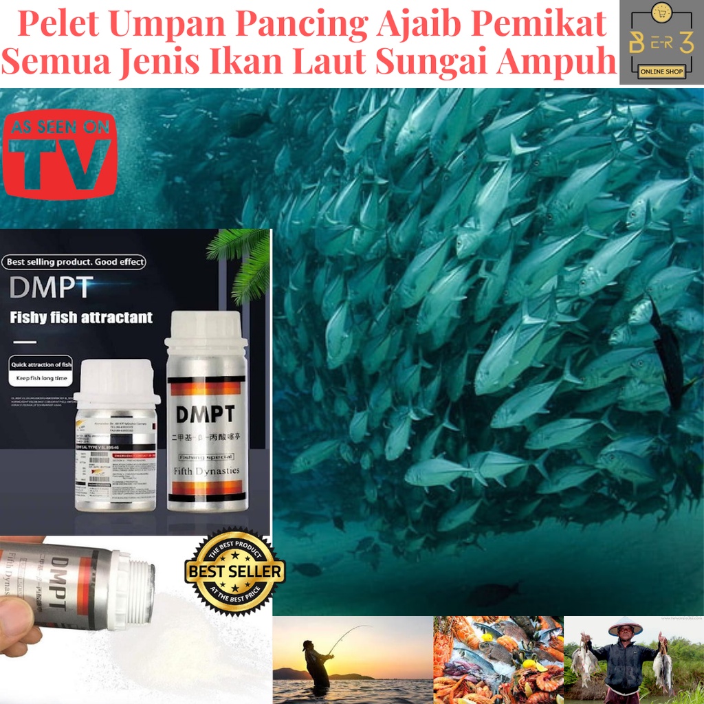 Bubuk Serbuk Campuran Umpan Pancing Pelet Pikat Ajaib Essen DMPT Ori Stimulant Pemikat Pemancing Pen