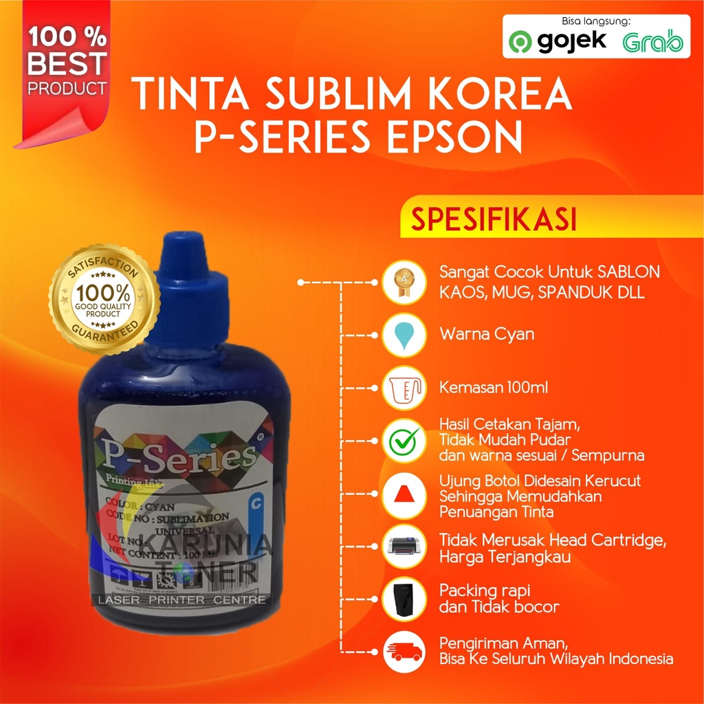 Tinta P-Series Sublim Sublimation Sublime Sublimasi Ink Korea 100ml