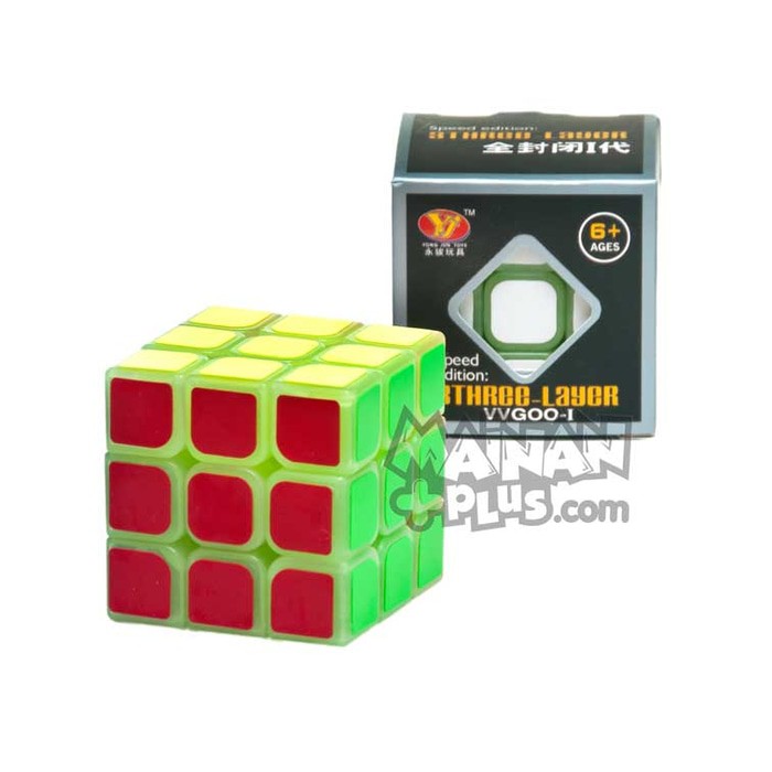 Rubik 3X3 - Glow In The Dark (Gratis Packing Tambahan*) - Ea7Ee6 - Original Asli