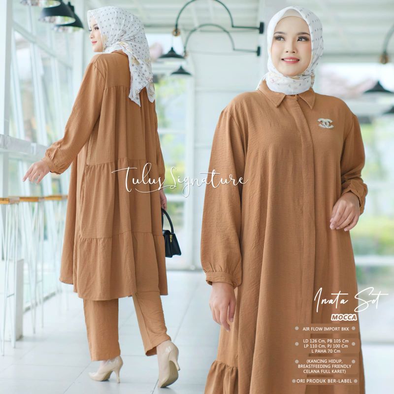 INATA SET BY TULUS SIGNATURE (ONE SET WANITA) Set muslimah premium rekomended