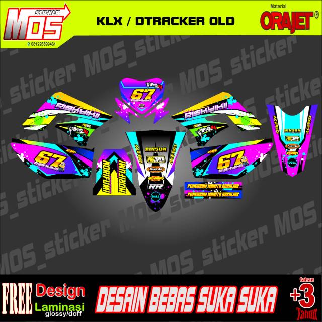 Decal murah KLX G, L, S atau Dtracker old warna keren