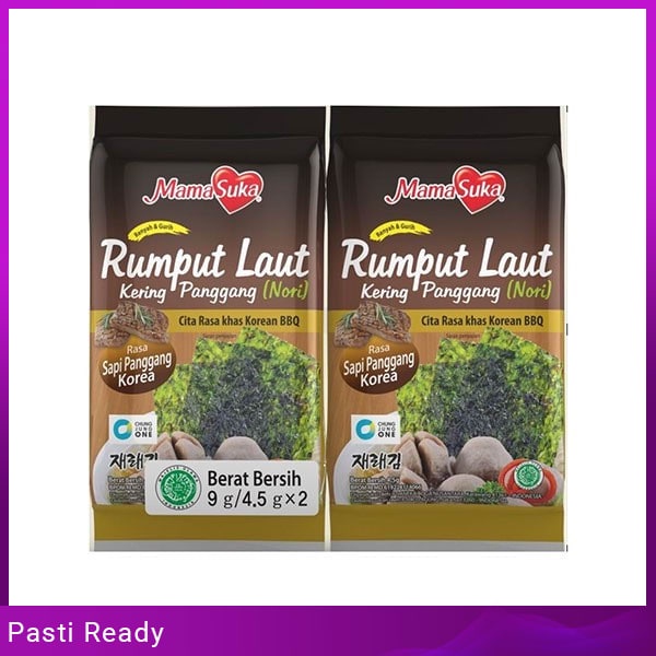 

MAMASUKA RUMPUT LAUT KOREAN BBQ 4.5g X 2 Grosir Bisa COD