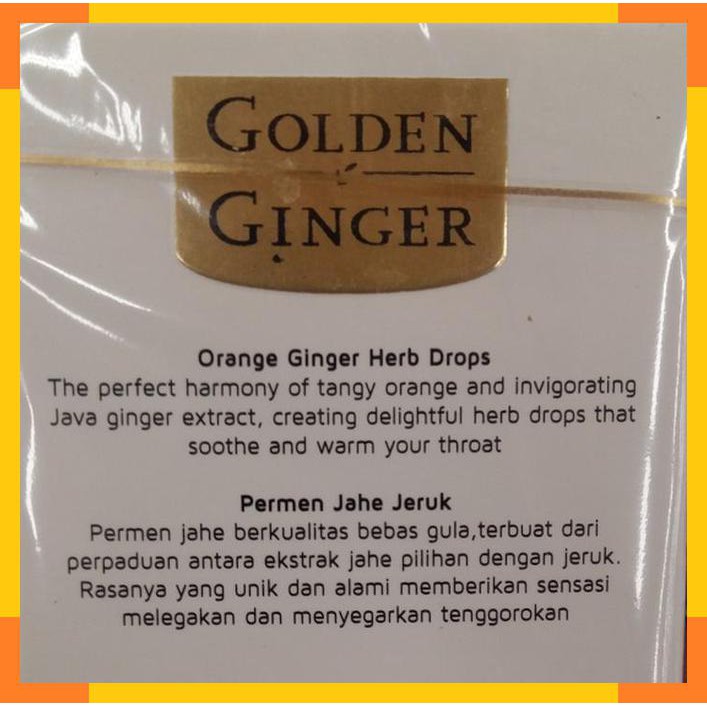 

Golden ginger | orange | sugar free | 45 gram