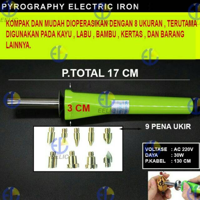 Solder Ukir Kayu Daya 30 Watt