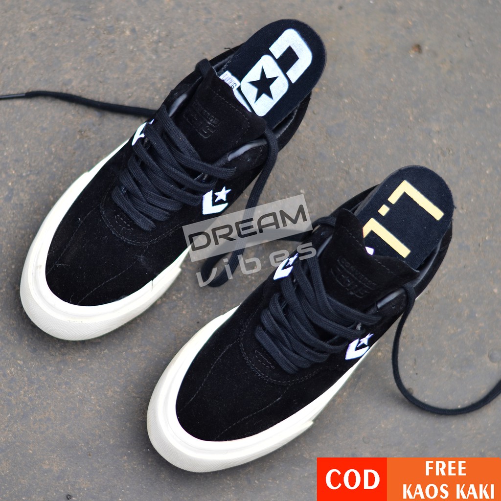 SEPATU CONVERSE CONS LOUIE LOPEZ OX CLASSIC PRO SKATEBOARDING BMX SNEAKERS BLACK WHITE NEW 2019-8