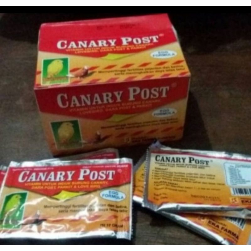 2 SASET CANARY POST 10 GR vitamin breding pacek burung kenari perkutut murai kacer merpati fallek asli ori eka farma