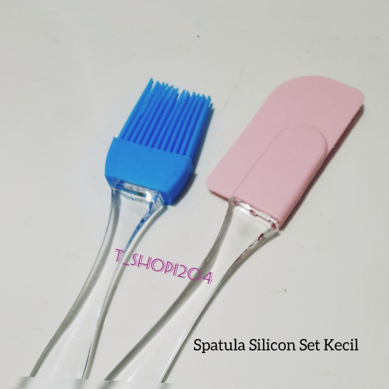 Spatula & Kuas Silicon Kecil / Spatula Set Silicon Kecil