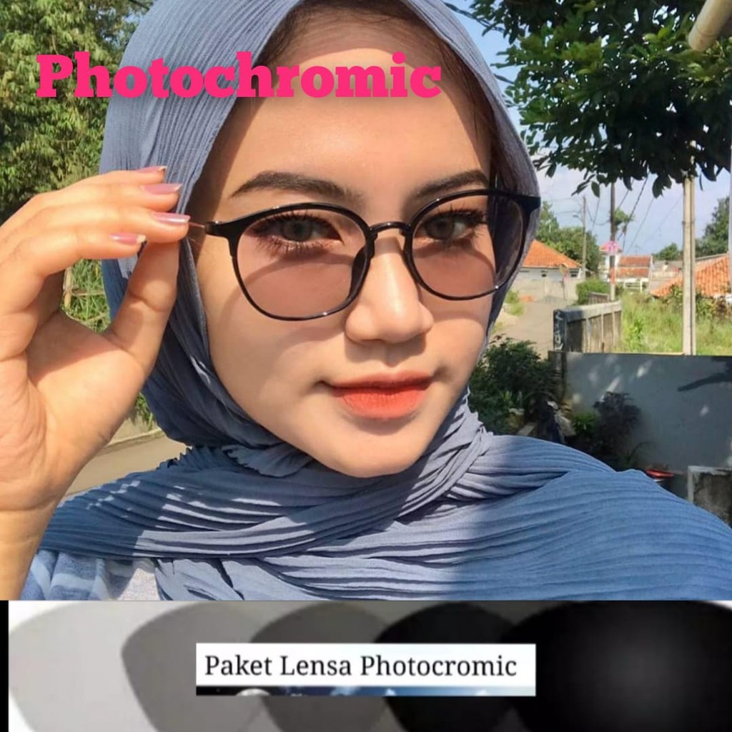 KACAMATA UNISEX 21301 LENTUR | FRAME PAKET MINUS PHOTOCROMIC