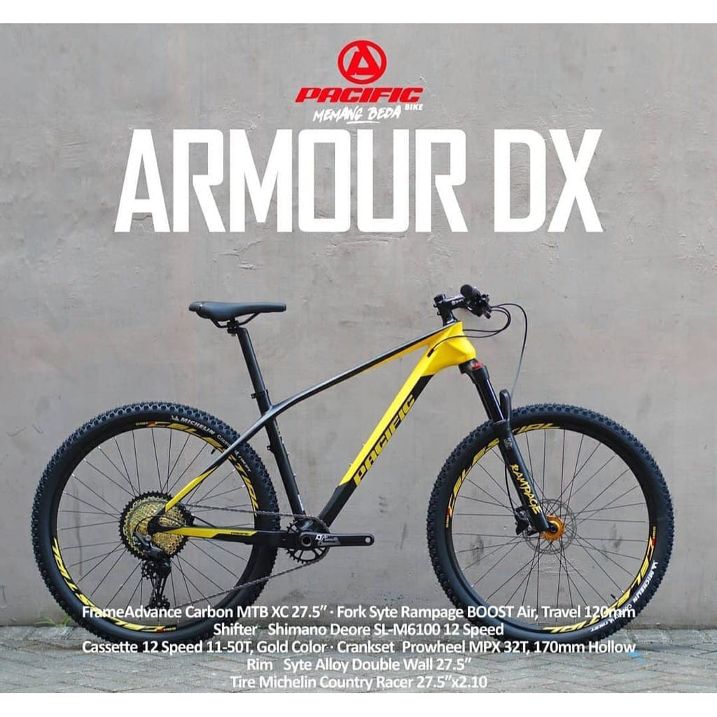 Sepeda Gunung Mtb 27,5Inch Pacific Armour DX Carbon