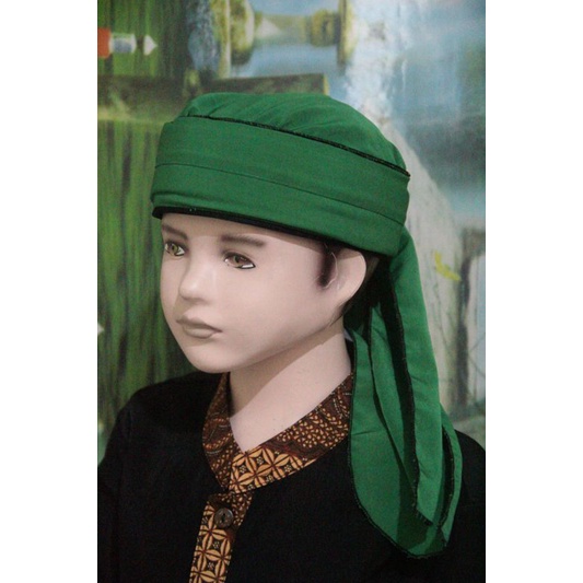 peci blangkon kopiah imamah dewasa dan anak min order 10 pcs putih hitam hijau(GS 012)