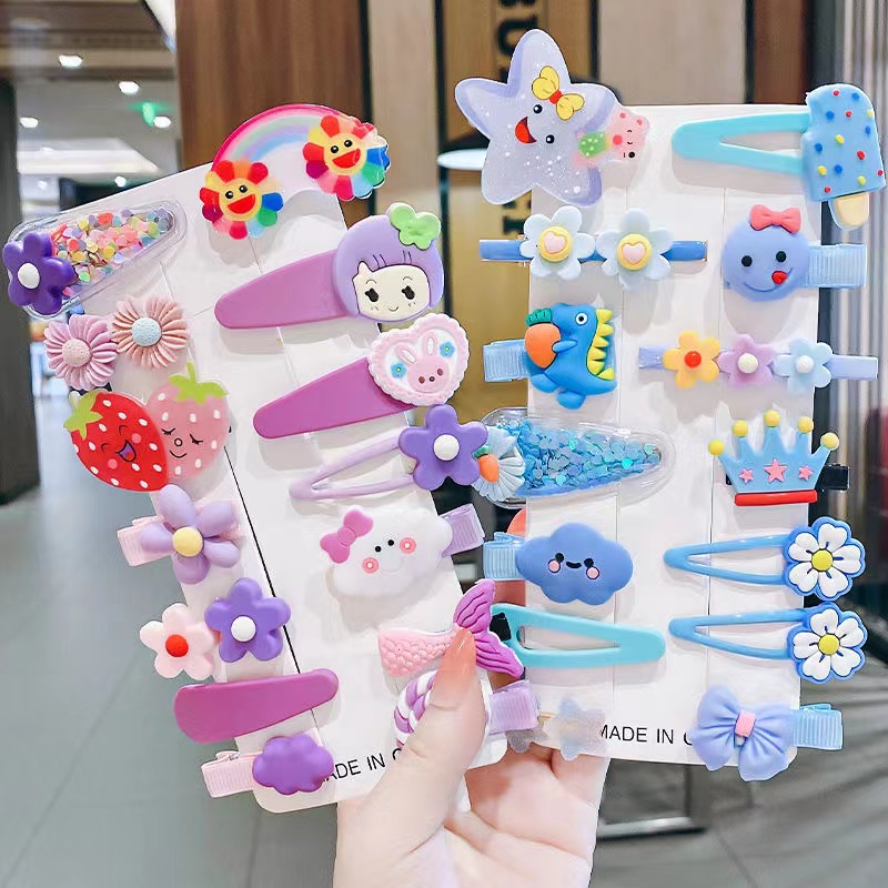 （Hallo Girl) F70  Set Jepit Rambut Karakter Klip Jepitan Anak Gaya Korea Fashion Hair Clip