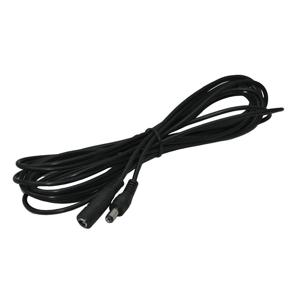 Kabel Power Extension Nanas 3M 5M DC 12V Konektor Bermanfaat Keamanan Rumah Hitam