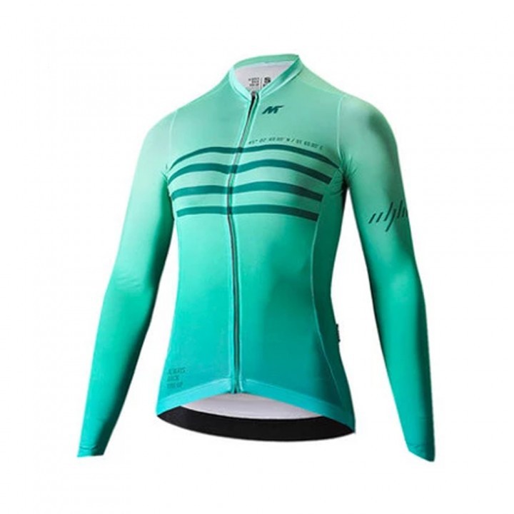 Jersey Sepeda Mysenlan Womens Long Sleeve Jersey Horizon Green