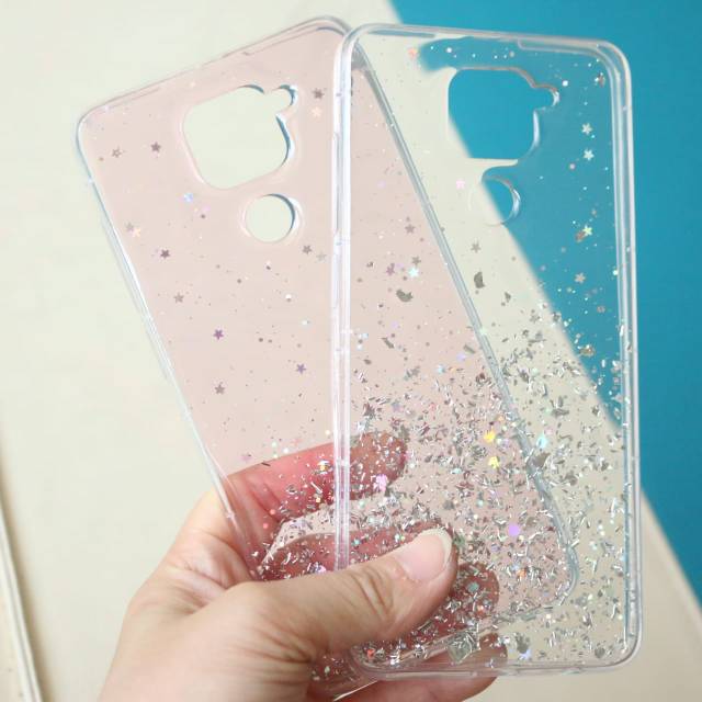 YKCS 0299 redmi note9 redmi note 9 redmi 9 redmi9 redmi 9a soft cas pop socket jelly casing glitter