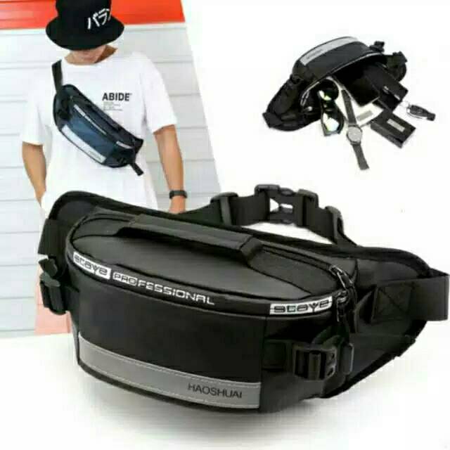 TAS WAIST BAG HAOSHUAI SOUYATE SELEMPANG COWOK