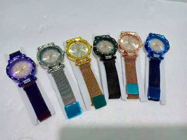 Jam Tangan Wanita Magnetik Motif Baling-Baling Hiasan