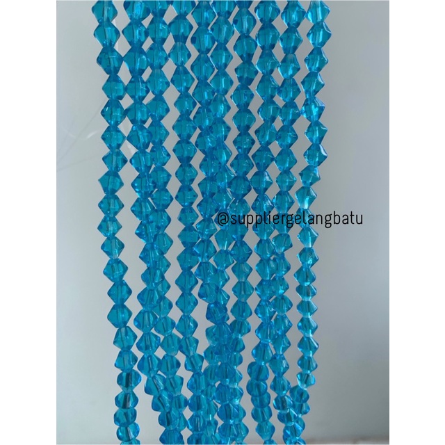 kristal BICONE AUSTRIA BIRU 6mm diamond belimbing craft GELANG KALUNG