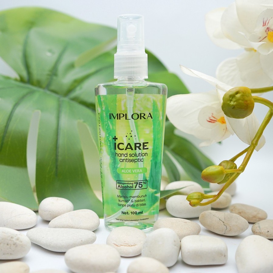 ICare Implora Hand Sanitizer Cair 100ml Termurah - aloe vera