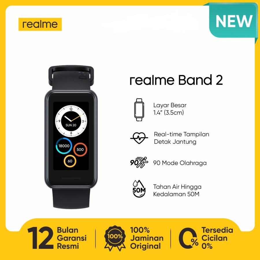 realme Band 2 [3.5cm (1.4") Large Color Display & Blood Oxygen - Space Grey